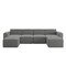 Flash Furniture Bridgetown Luxury Modular 6 Piece Sectional Sofa, Dark Gray IS-IT2231-6PCSEC-DKGRY-GG - alternate 2